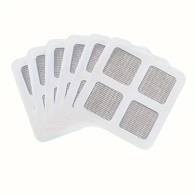 Pack of square disposable drain hair catchers