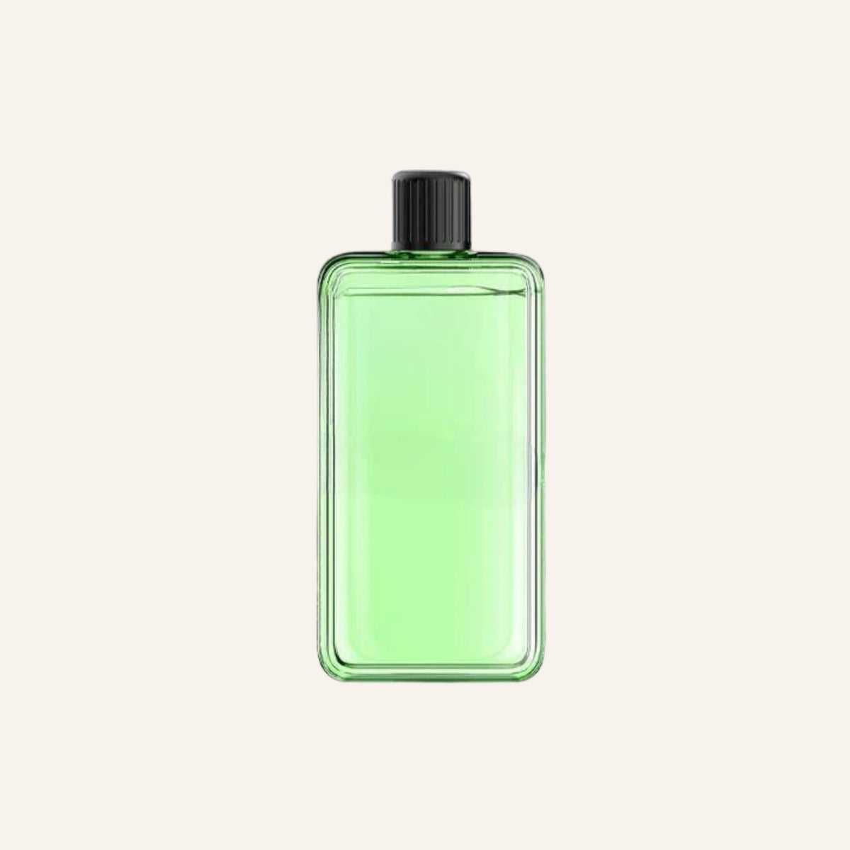 Green jasmine fragrance oil refill bottle on an ivory background
