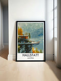 Hallstatt Gallery Wall Art Hallstatt Skywalk Home Decor Austria Home Decor