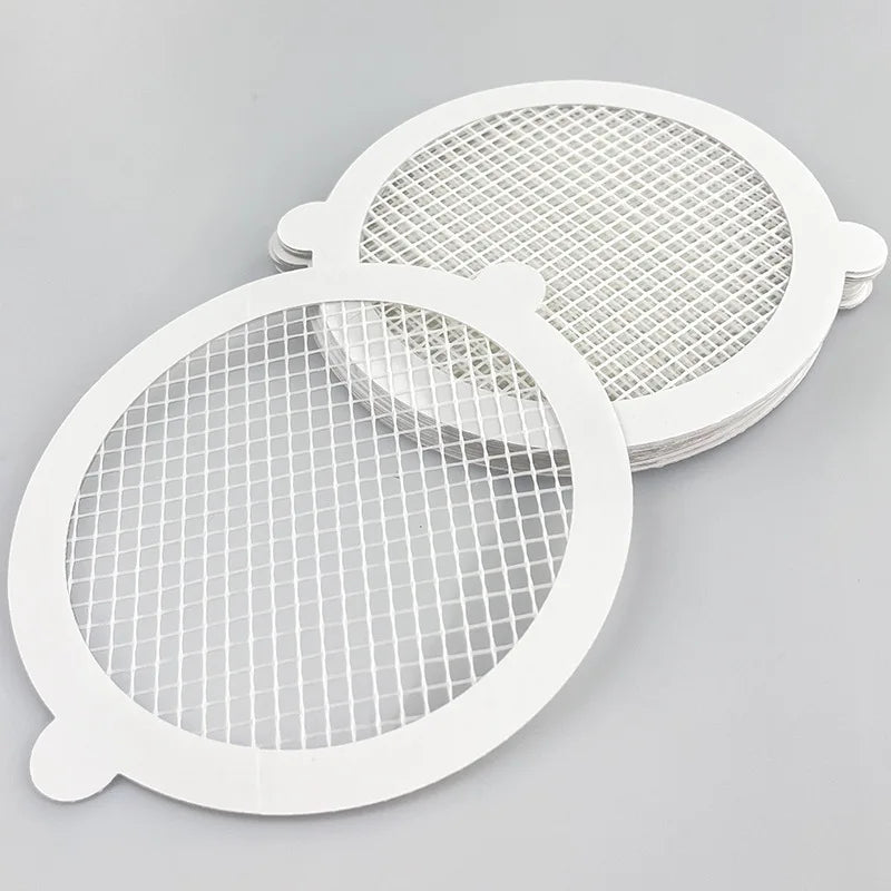 Round drain hair catchers with mesh centers, 12 pieces