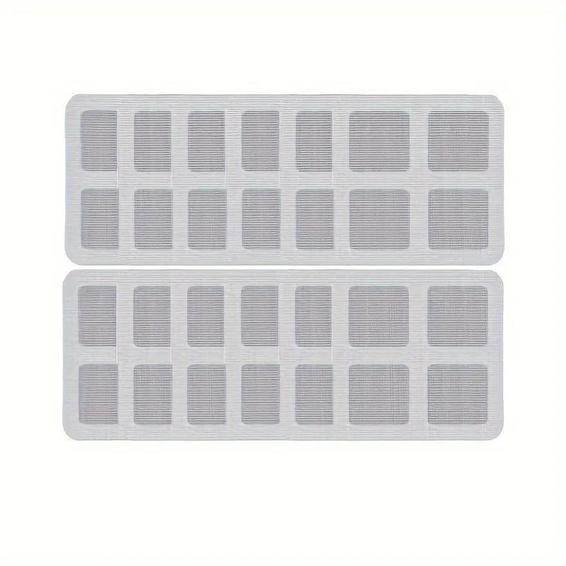 Two sheets of square drain hair catchers, 12 pieces