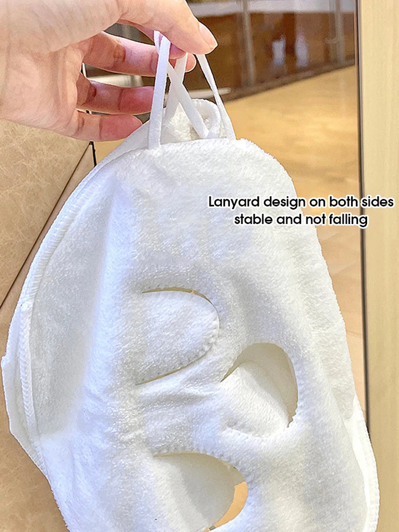 Ear-loop lanyards on both sides of the compress face towel