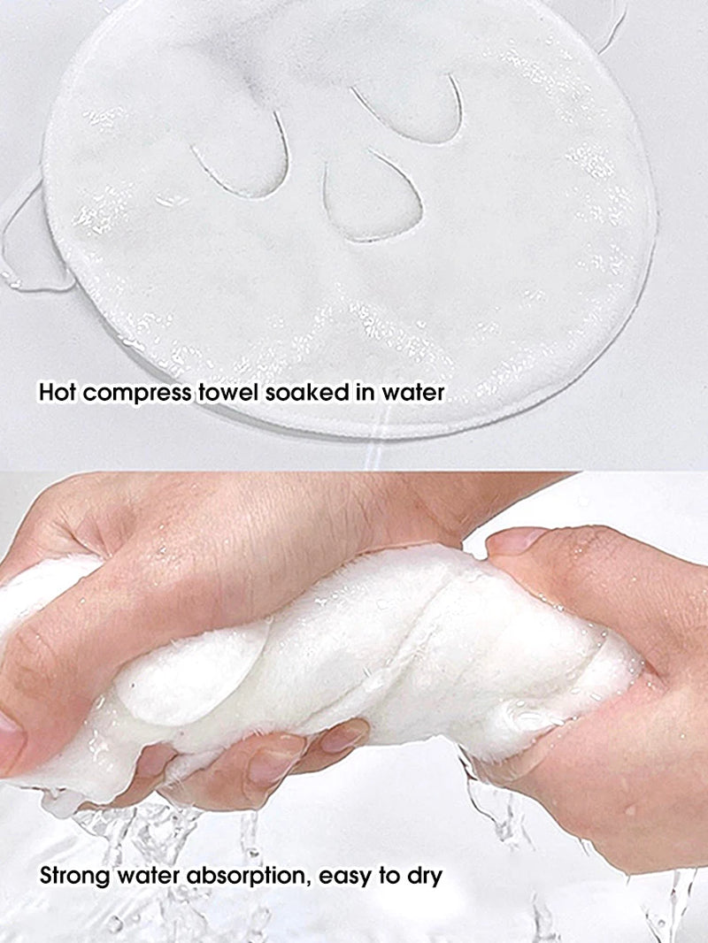 Compress face towel soaked in water and wrung out by hand