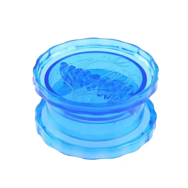 Blue twist garlic crusher on a white background