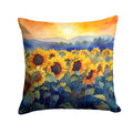 Sunflowers in Watercolor Throw Pillow
