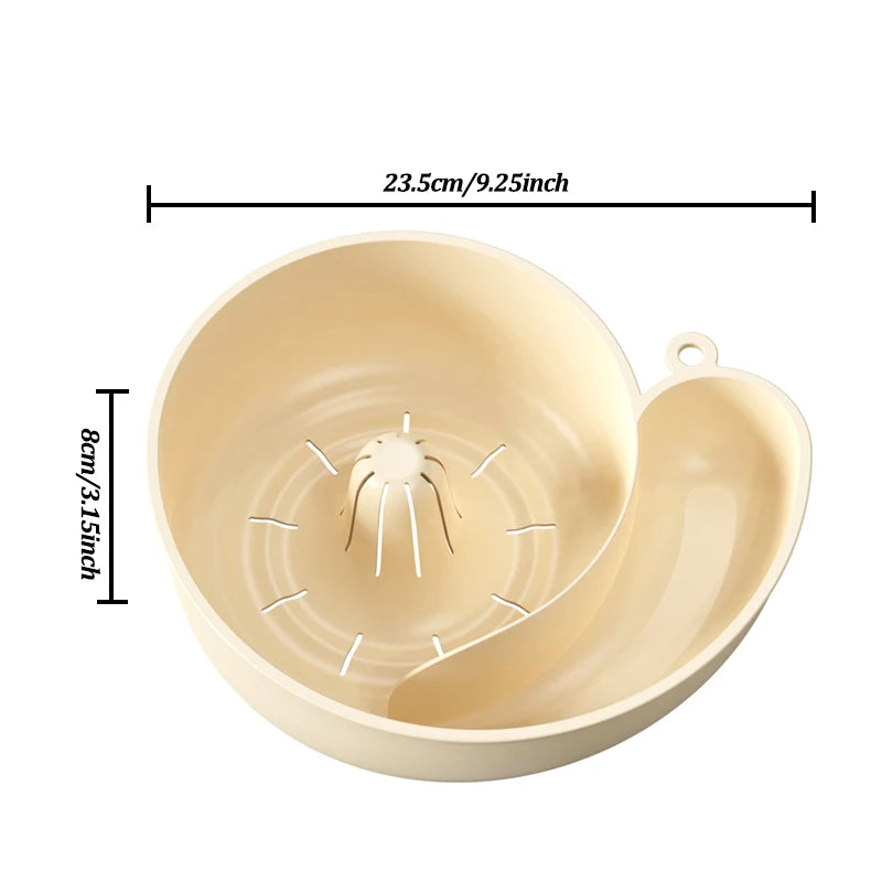 Spin basket dimensions: 23.5 cm wide, 8 cm tall