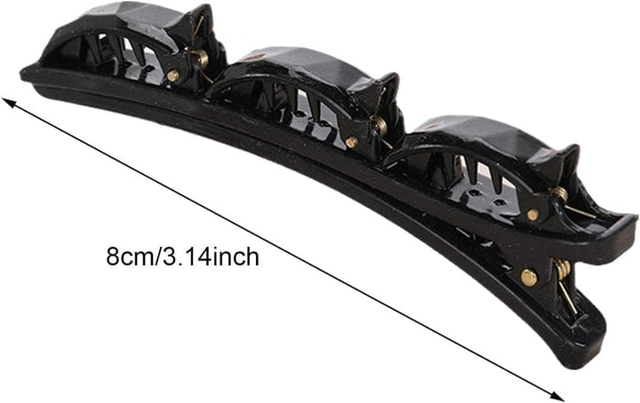 6 Pcs Double Layers Twist Band French Braider Hair Tool, Twist Plait Clip Front Hair Clips Hairpin Headband Beauty Tool, Hair Braider, Headband with Clips, Fashion Hair Accessories (Black+Brown)