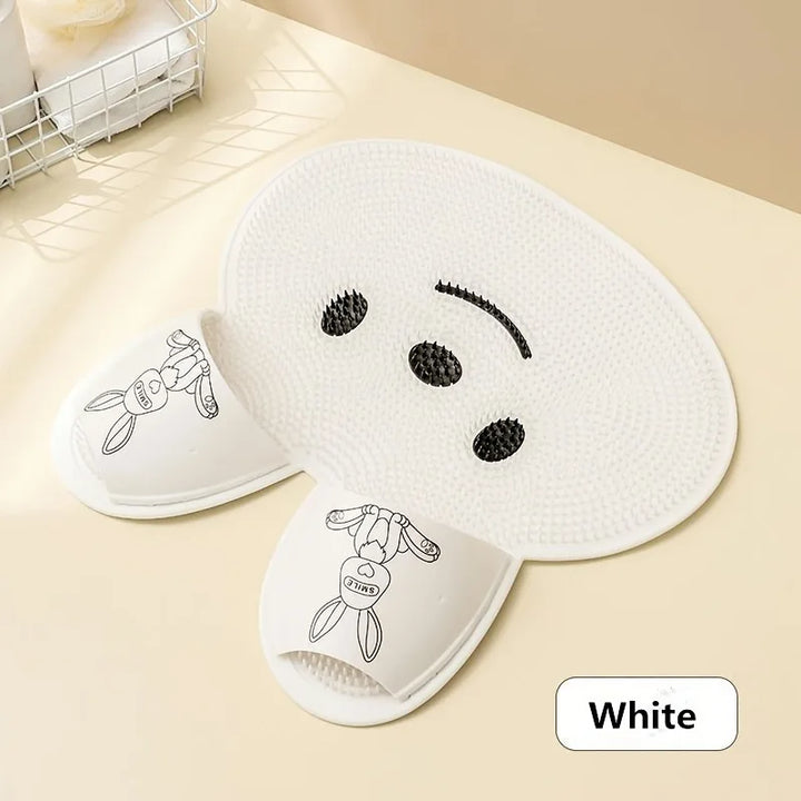 Rabbit Shower Foot Scrubber Mat – Non-Slip & Massage | Kik Trends