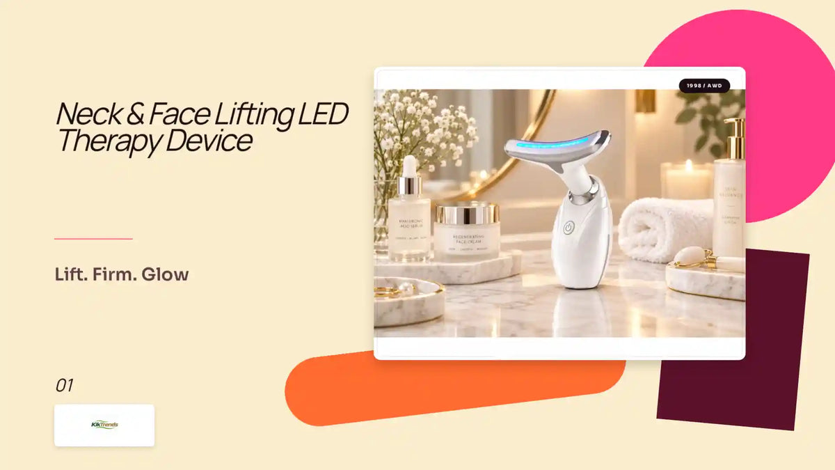 Neck &amp; Face Lifting LED Therapy Device ad video number 2.